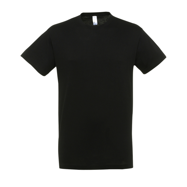 SOL`S IMPERIAL - MEN`S ROUND COLLAR T-SHIRT, Deep Black
 под Нанесение логотипа