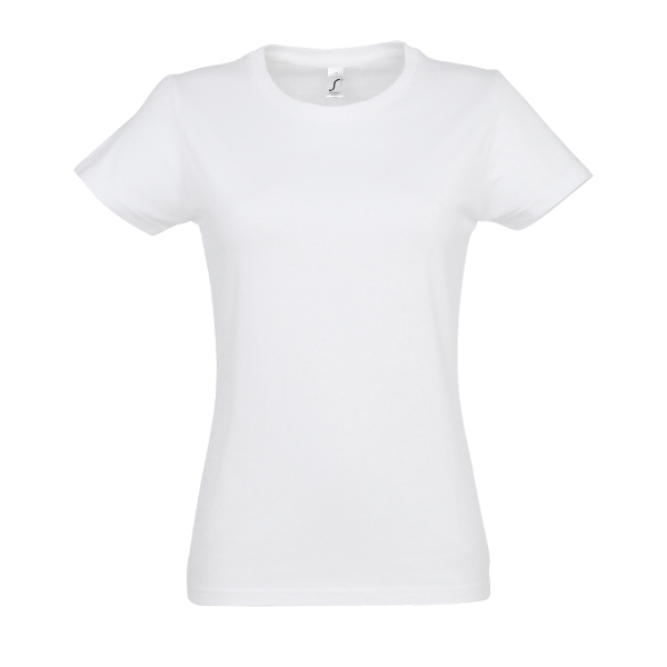 SOL`S IMPERIAL WOMEN - ROUND COLLAR T-SHIRT, White под Нанесение логотипа