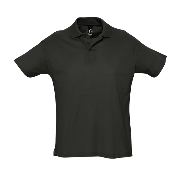 SOL`S SUMMER II - MEN`S POLO SHIRT, Black под Нанесение логотипа
