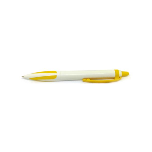 Ручка шариковая "Geomex" бело-желтая под Нанесение логотипа