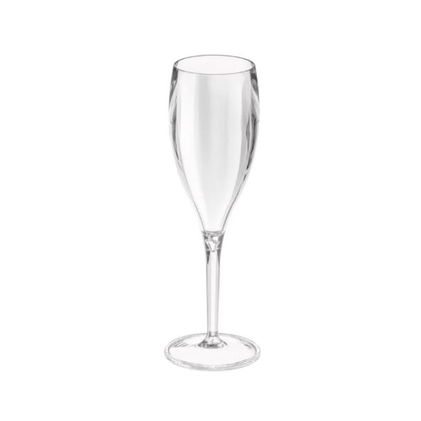 Бокал для шампанского, 100 мл, пластик, прозрачный под Нанесение логотипа