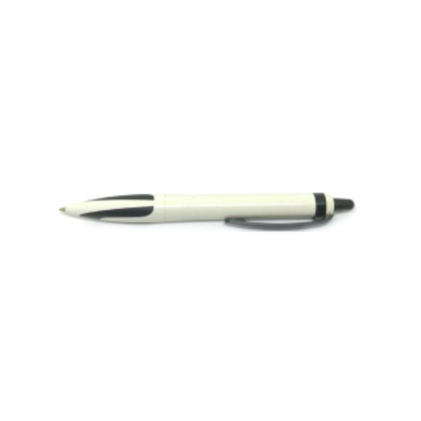 Ручка шариковая "Geomex" бело-черная, черный стержень под Нанесение логотипа