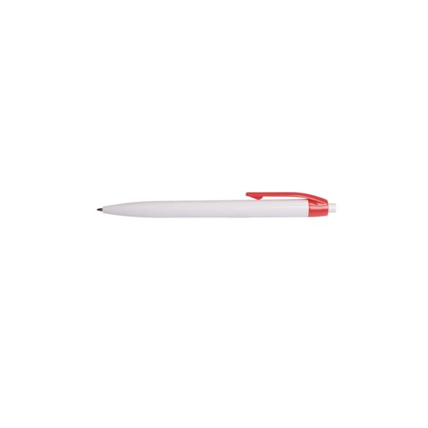 Ручка шариковая Bombay, бело-красная под Нанесение логотипа