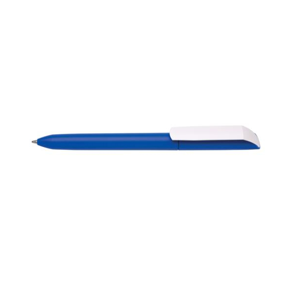 Ручка шариковая Flow Pure matt СВ пластик, корпус темно синий, белый клип под Нанесение логотипа