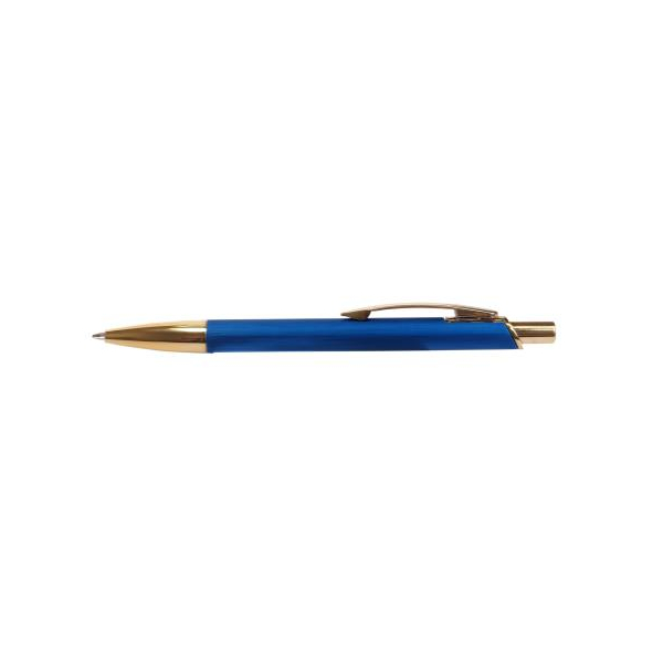 Ручка шариковая металлическая Monaco, синяя под Нанесение логотипа