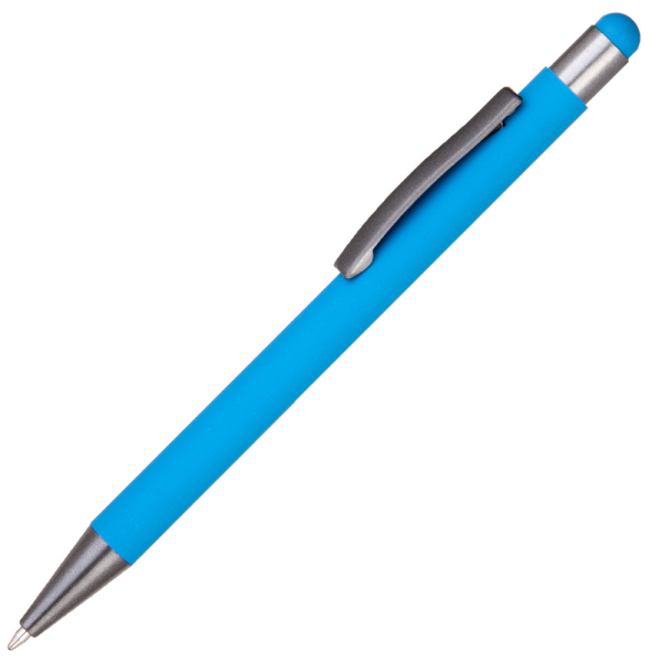 ЕКО ручка-стилус 'Vira' з переробленого алюмінію прогумована под Нанесение логотипа