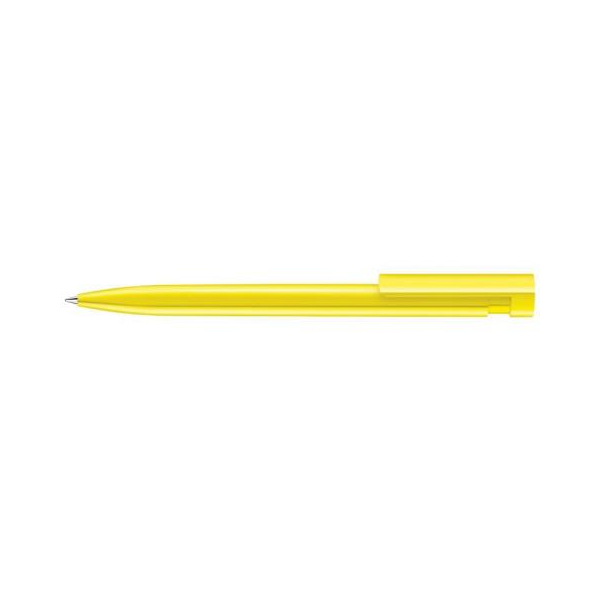 Ручка шариковая Liberty Polished пластик, лимонный под Нанесение логотипа