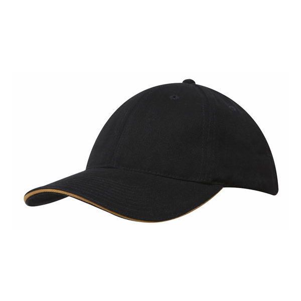 Brushed Cotton Cap with Trim под Нанесение логотипа