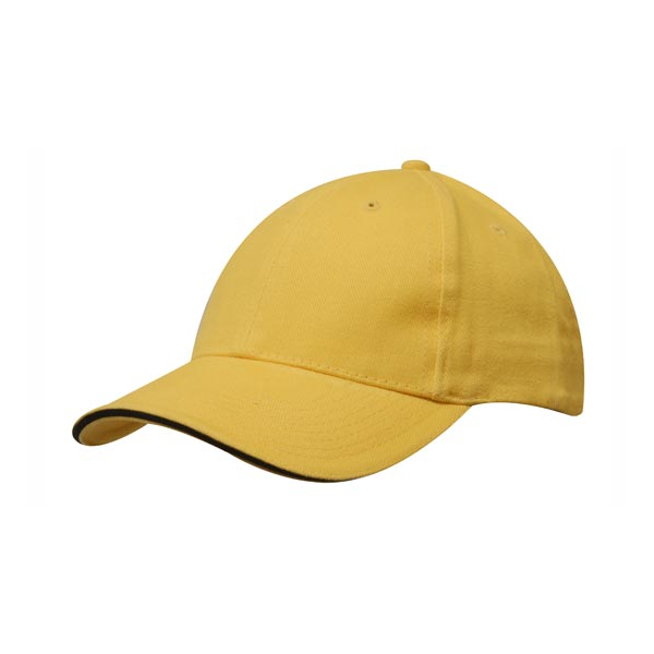 Brushed Cotton Cap with Trim под Нанесение логотипа