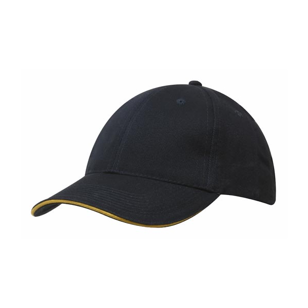 Brushed Cotton Cap with Trim под Нанесение логотипа