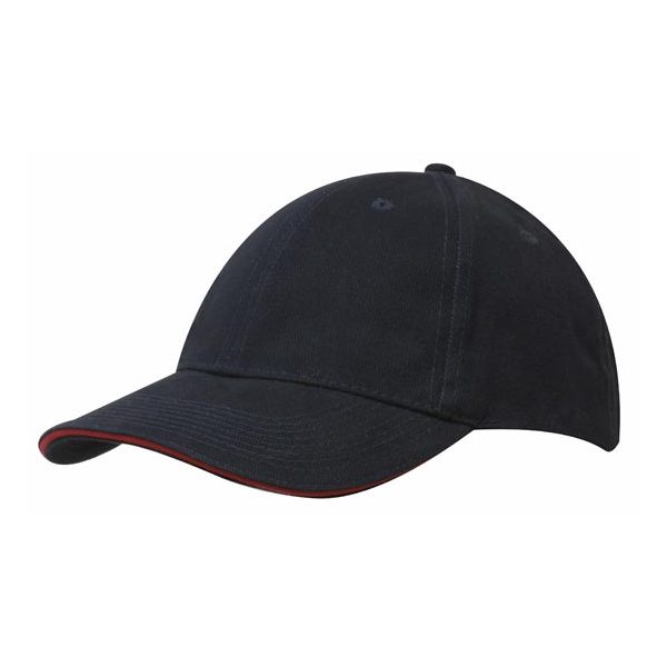 Brushed Cotton Cap with Trim под Нанесение логотипа