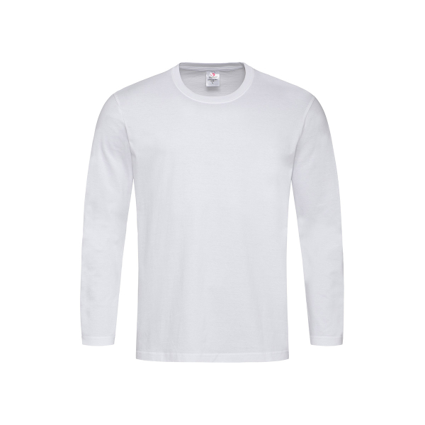 Comfort Long Sleeve Men, White под Нанесение логотипа