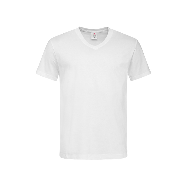 Classic V-neck Men, White под Нанесение логотипа