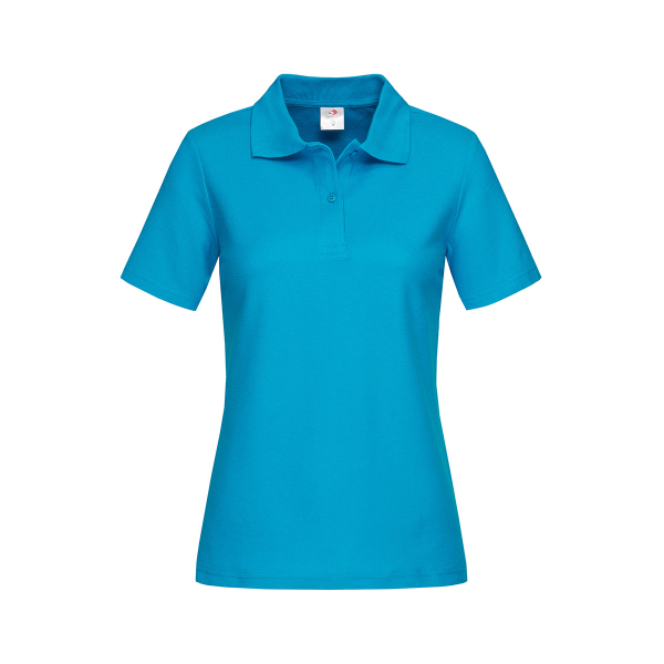 Polo Women, Ocean Blue под Нанесение логотипа