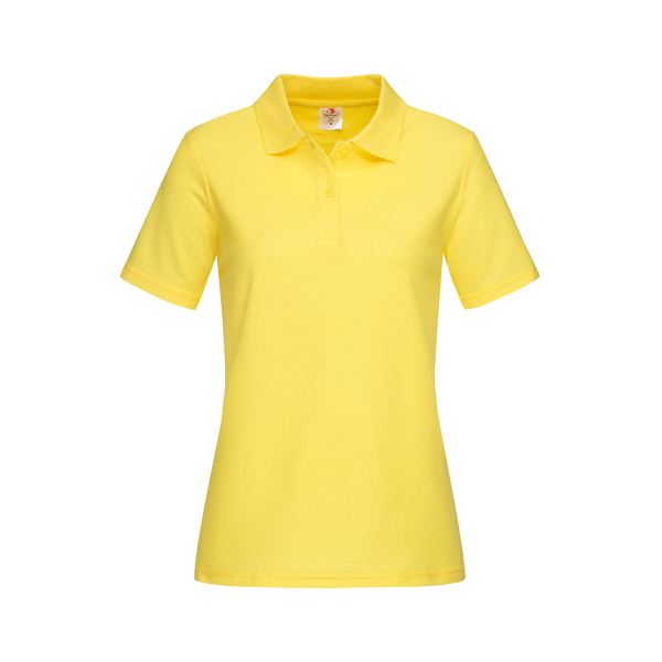 Polo Women, Yellow под Нанесение логотипа
