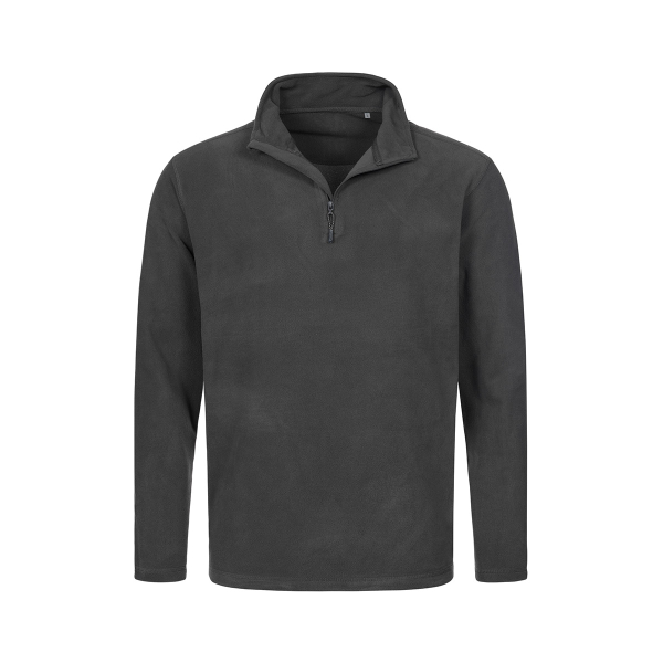 Active Fleece Half Zip Man, Grey Steel под Нанесение логотипа