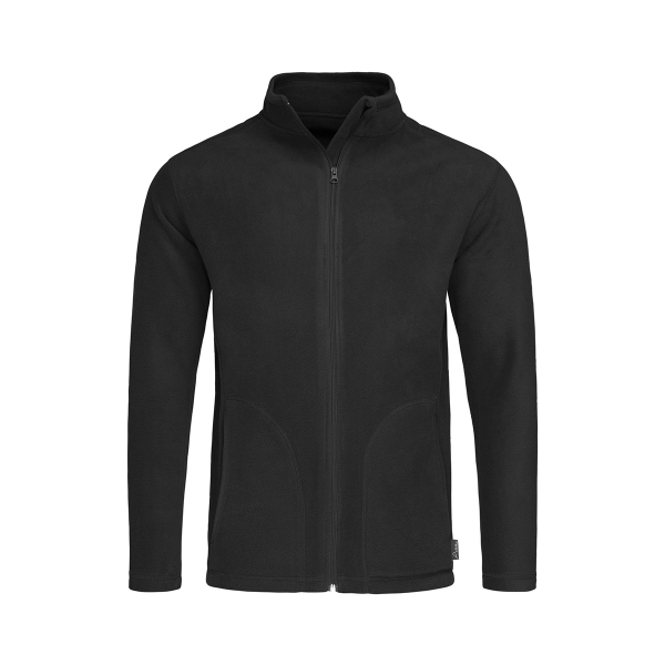 Active Fleece Jacket Man, Black Opal под Нанесение логотипа