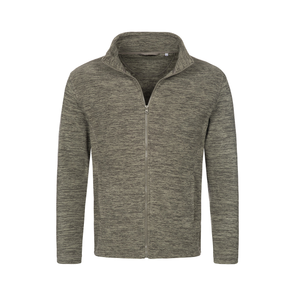 Active Melange Fleece Jacket, Olive Melange под Нанесение логотипа