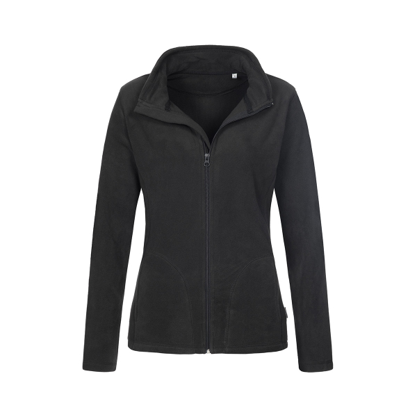 Active Fleece Jacket Women, Black Opal под Нанесение логотипа