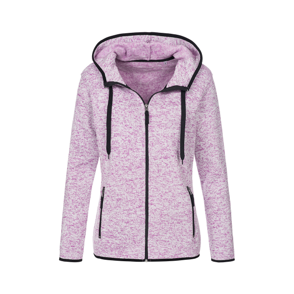 Active Knit Fleece Jacket, Purple Melange под Нанесение логотипа