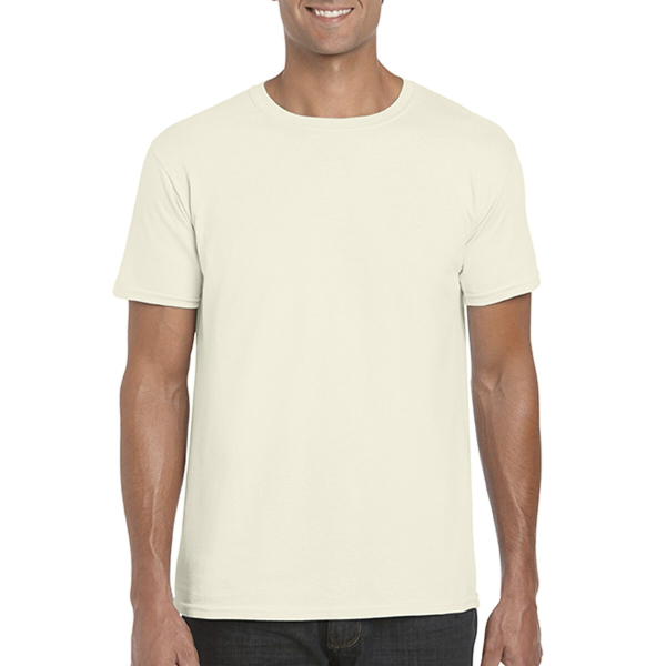 SOFTSTYLE® ADULT T-SHIRT, Natural под Нанесение логотипа