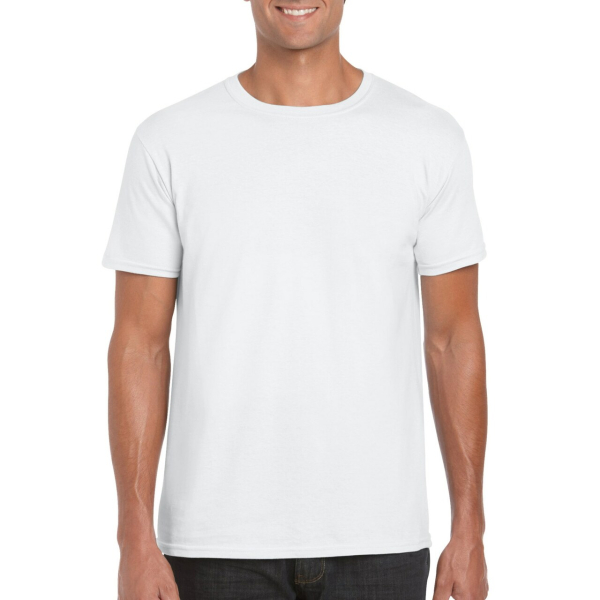 SOFTSTYLE® ADULT T-SHIRT, White под Нанесение логотипа