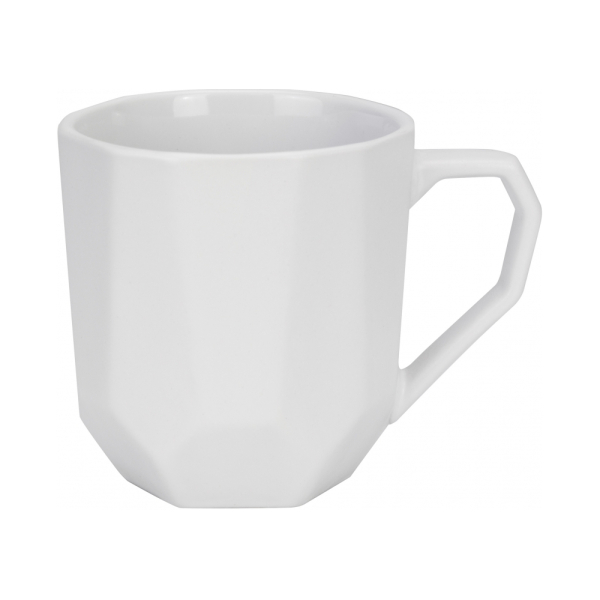 Чашка керамічна Optima promo MODERN 320 мл, біла под Нанесение логотипа