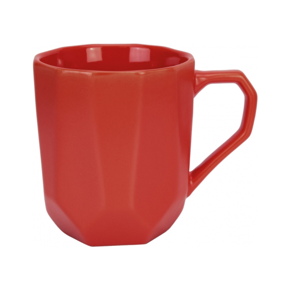 Чашка керамічна Optima promo MODERN 320 мл, червона под Нанесение логотипа