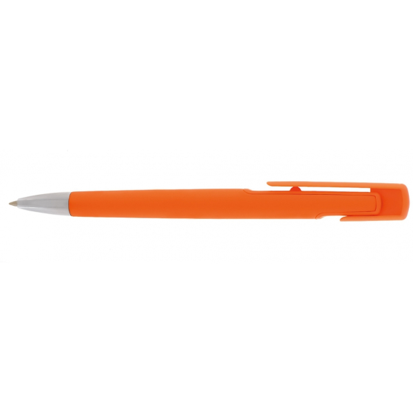Ручка кулькова Optima promo SYDNEY. Корпус помаранчевий, пише синім под Нанесение логотипа