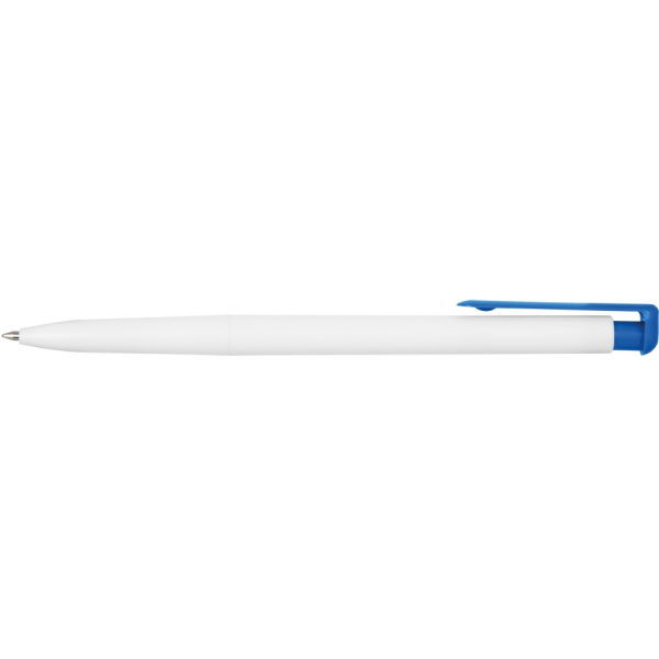Ручка кулькова Economix promo HAVANA. Корпус біло-синій, пише синім под Нанесение логотипа
