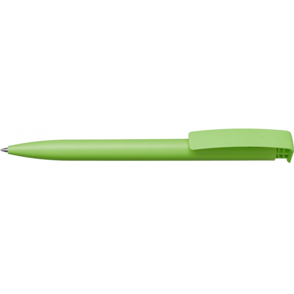 Ручка кулькова ECONOMIX PROMO MIAMI. Корпус світло-зелений, пише синім под Нанесение логотипа