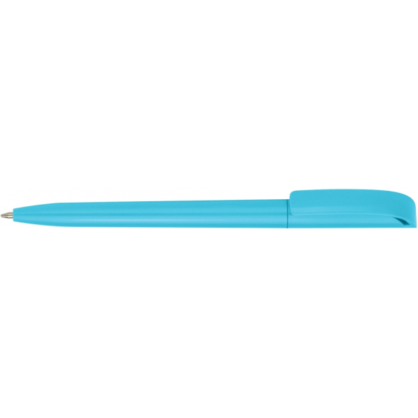 Ручка кулькова Economix promo GIRONA. Корпус блакитний, пише синім под Нанесение логотипа