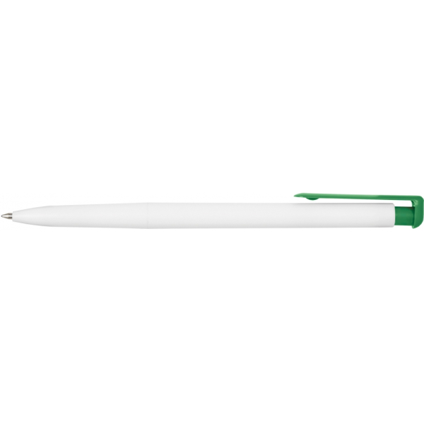 Ручка кулькова Economix promo HAVANA. Корпус біло-зелений, пише синім под Нанесение логотипа