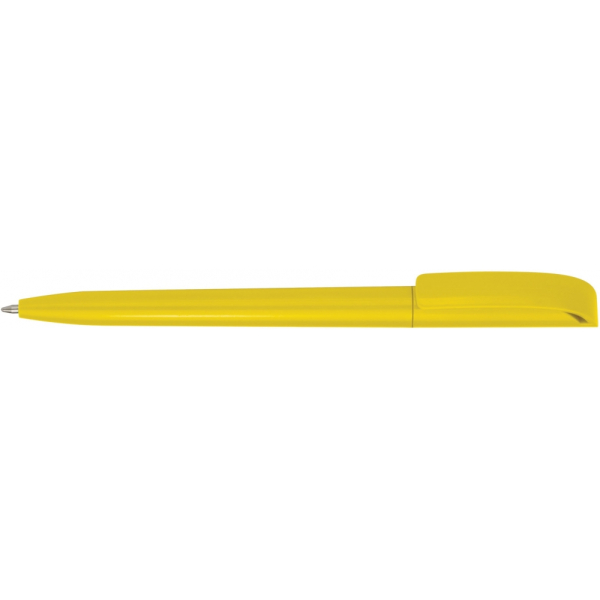 Ручка кулькова Economix promo GIRONA. Корпус жовтий, пише синім под Нанесение логотипа