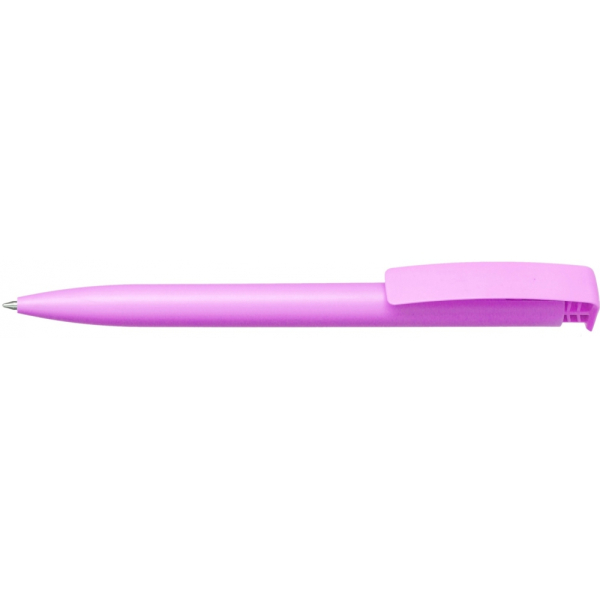 Ручка кулькова ECONOMIX PROMO MIAMI. Корпус рожевий, пише синім под Нанесение логотипа