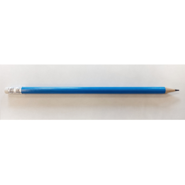 Олівець чорнографітний круглий Economix promo корпус синій, з гумкою под Нанесение логотипа