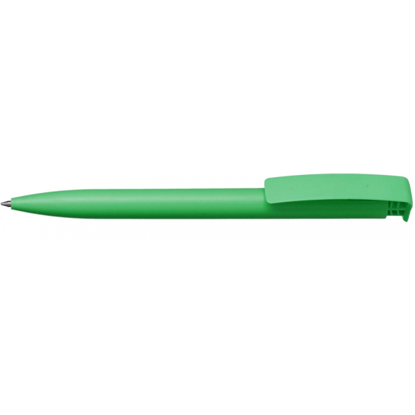 Ручка кулькова ECONOMIX PROMO MIAMI. Корпус зелений, пише синім под Нанесение логотипа