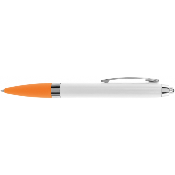 Ручка кулькова ECONOMIX PROMO PARIS. Корпус помаранчевий, пише синім. под Нанесение логотипа