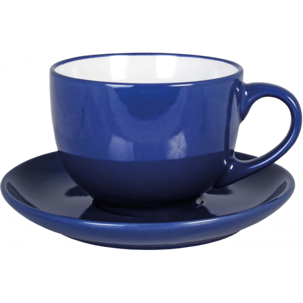 Набір чайний керамічний Economix Promo VENA 250мл, синій под Нанесение логотипа