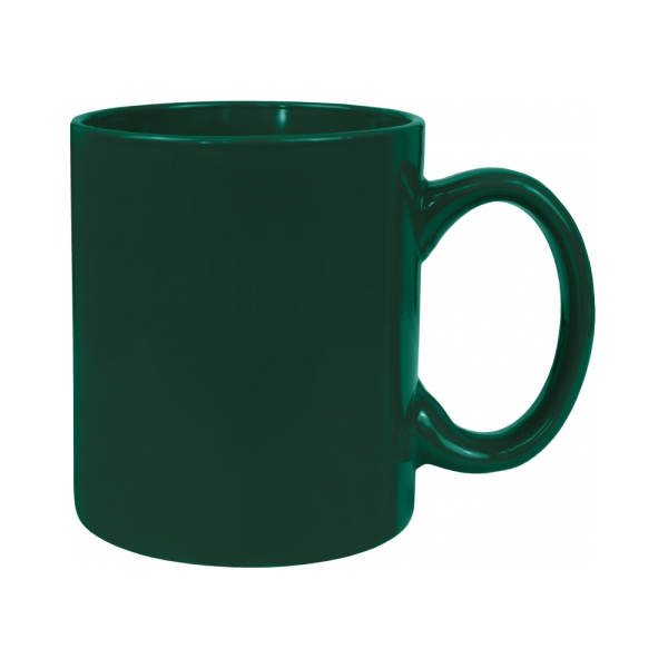 Чашка керамічна Economix Promo євроциліндр 320мл,зелена под Нанесение логотипа