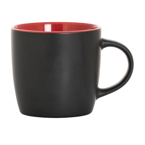 Чашка керамічна Economix Promo BLACK PRINCE 350мл, чорно-червона под Нанесение логотипа