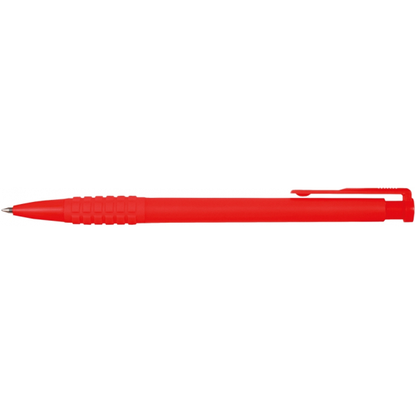 Ручка кулькова ECONOMIX MERCURY корпус червоний, пише синім под Нанесение логотипа