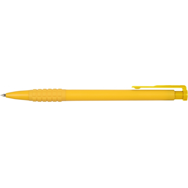 Ручка кулькова ECONOMIX MERCURY корпус жовтий, пише синім под Нанесение логотипа