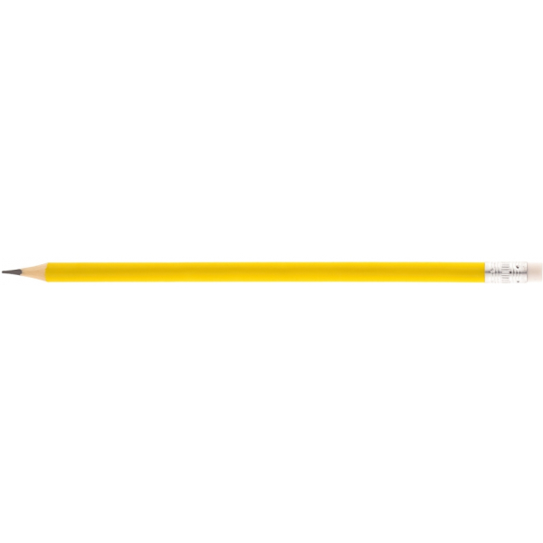 Олівець чорнографітний круглий Economix promo корпус жовтий, з гумкою под Нанесение логотипа