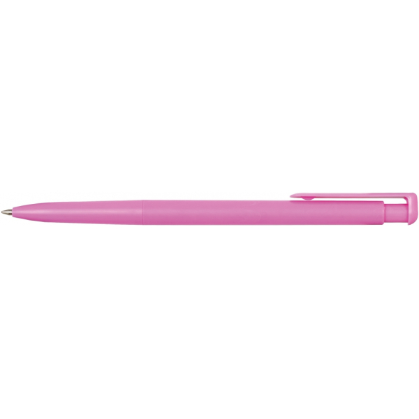 Ручка кулькова Economix promo VALENCIA. Корпус рожевий, пише синім под Нанесение логотипа