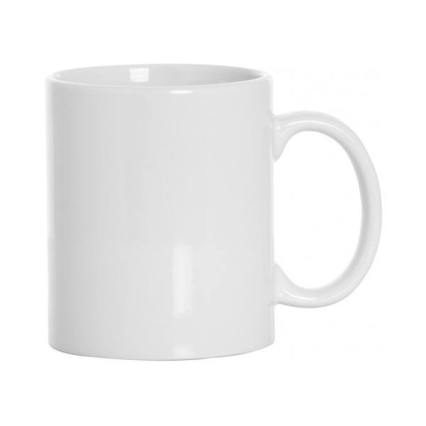Чашка керамічна Economix Promo RETRO євроциліндр 320мл, біла под Нанесение логотипа