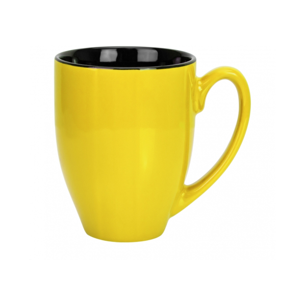 Чашка керамічна Optima promo SUNSET 300 мл, жовто-чорна под Нанесение логотипа