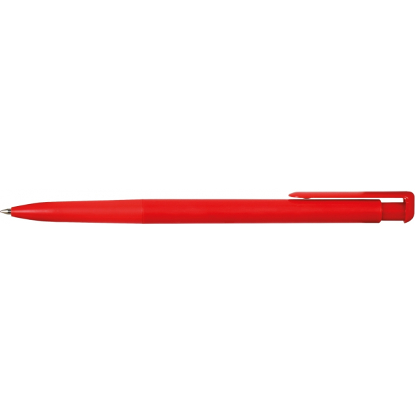 Ручка кулькова Economix promo VALENCIA. Корпус червоний, пише синім под Нанесение логотипа
