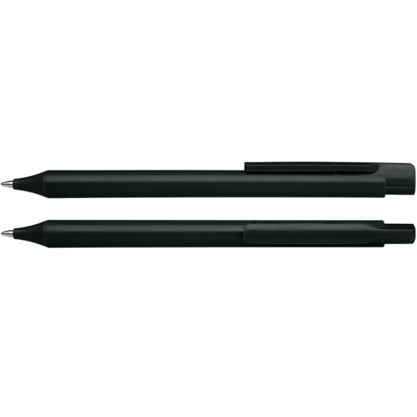 Ручка кулькова Schneider ESSENTIAL корпус чорний, пише синім под Нанесение логотипа
