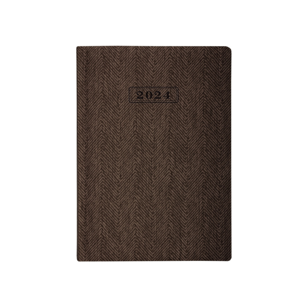 Щоденник датований 2022, TWEED, коричневий, А5 под Нанесение логотипа